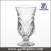 5oz Line Emgraved Glass Tea Cup with Foot